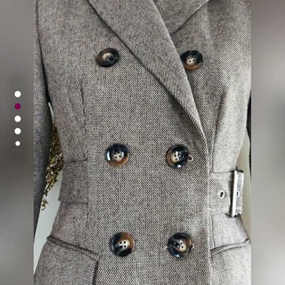 Double Breasted Taupe Blazer. - Picture 3 of 10